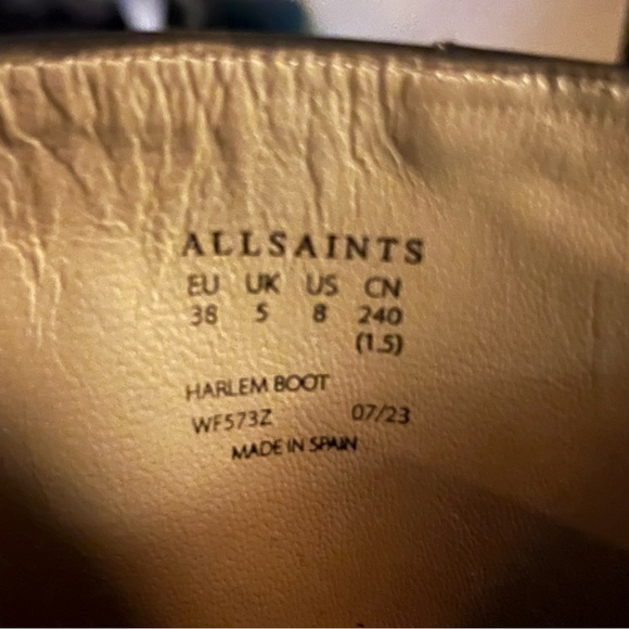 ALLSAINTS Harlem knee-high platform boots US 7.5-8/UK 5/EU 38 - Picture 6 of 6